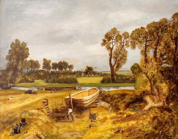 DO028 - Boat Building (after John Constable 1815) (22½x18 inches)